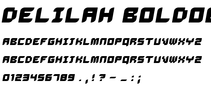 Delilah BoldOblique font